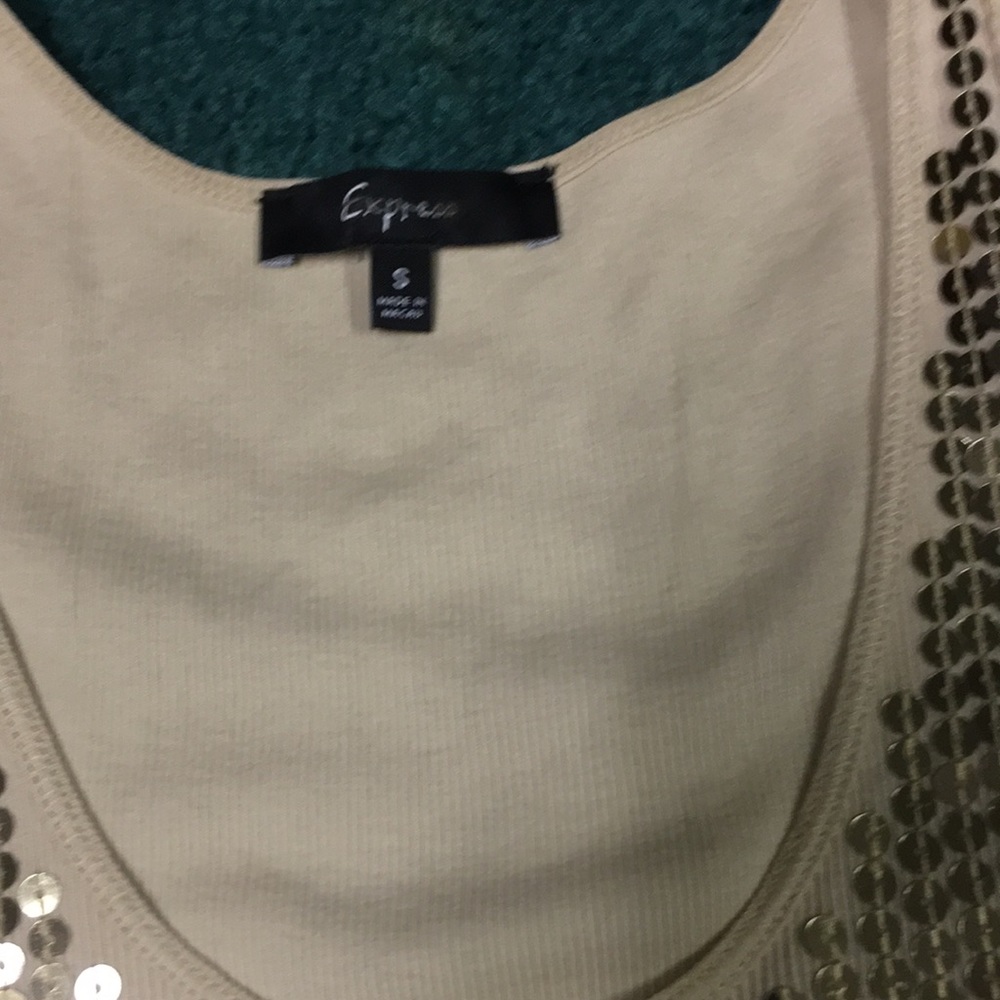 Express Gold Sequin Tank - Picture 4 of 4